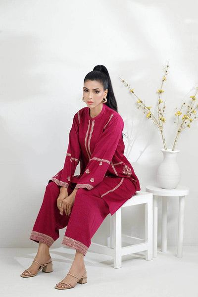 Gul Ahmed Ready to Wear 2 Piece Khaddar Embroidered Co-Ord Set IPST-44143