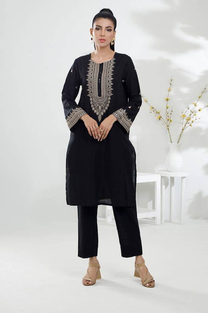 Gul Ahmed Ready to Wear 2 Piece Khaddar Embroidered Co-Ord Set IPST-44144