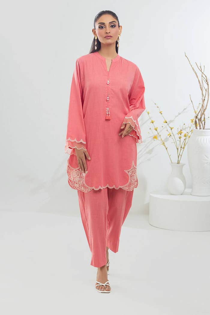 Gul Ahmed Ready to Wear 2 Piece Irish Embroidered Co-Ord Set IPST-44160