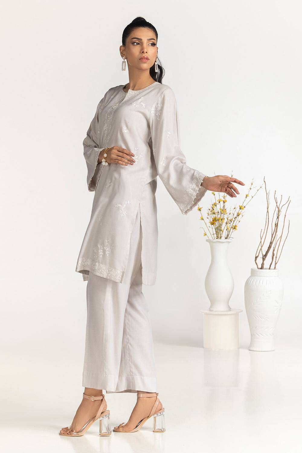 Gul Ahmed Ready to Wear 2 Piece Viscose Embroidered Co-Ord Set IPST-44166