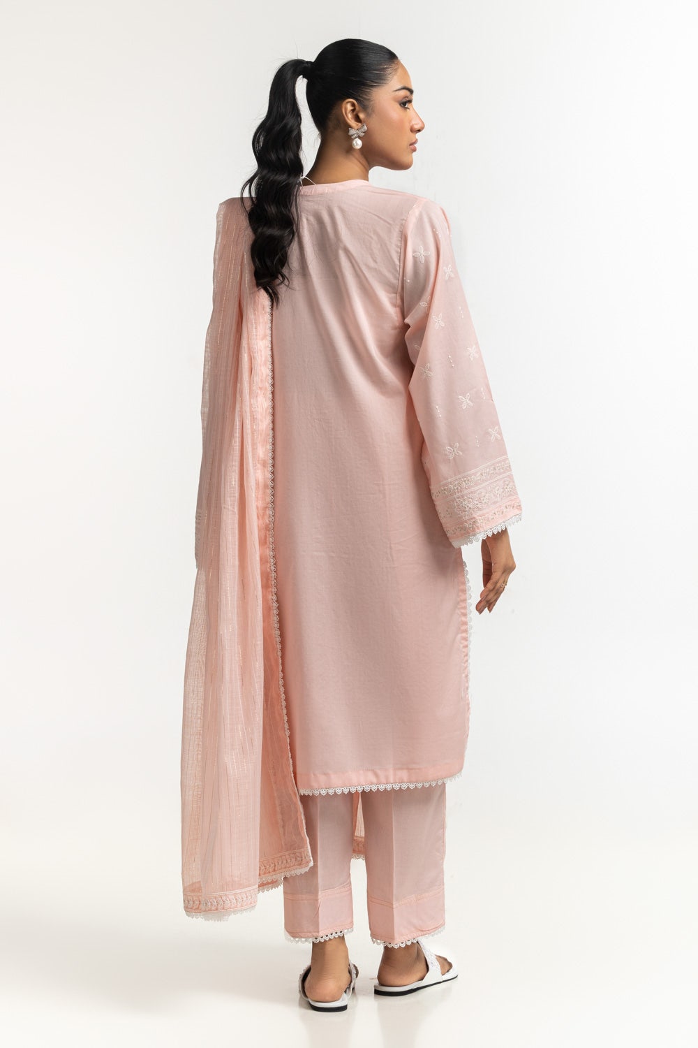 Gul Ahmed Ready to Wear 2 Piece Cambric Embroidered Shirt And Trouser IPST-44351