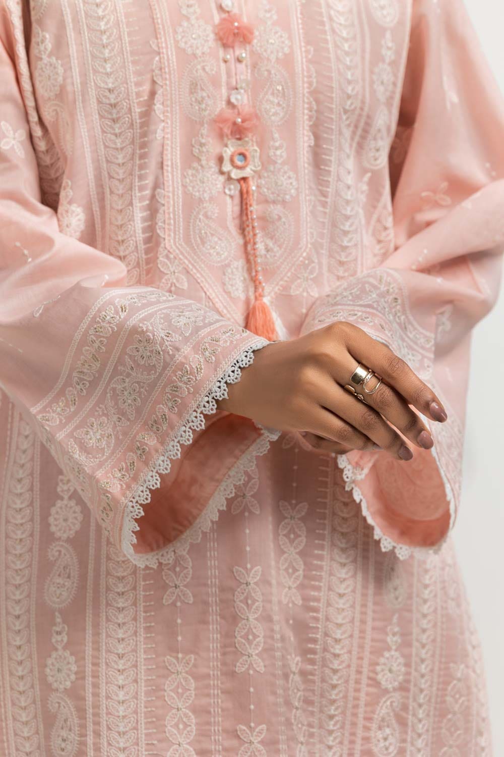 Gul Ahmed Ready to Wear 2 Piece Cambric Embroidered Shirt And Trouser IPST-44351