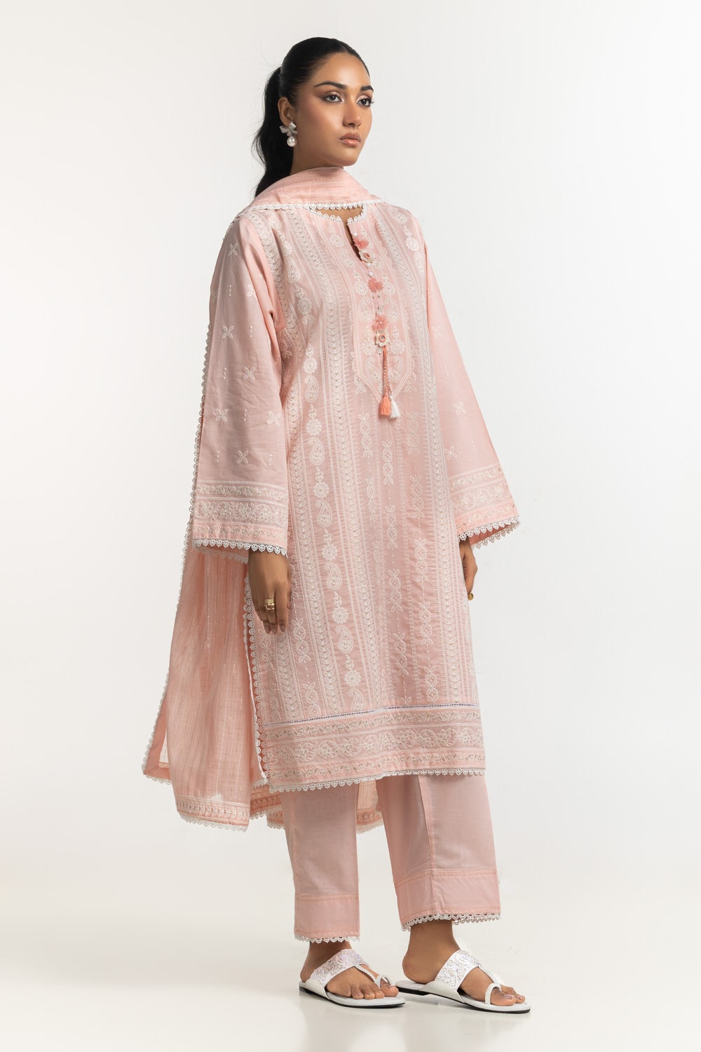 Gul Ahmed Ready to Wear 2 Piece Cambric Embroidered Shirt And Trouser IPST-44351