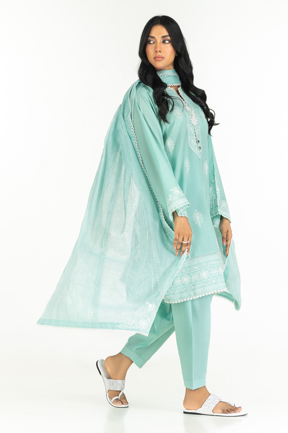 Gul Ahmed Ready to Wear 2 Piece Cambric Embroidered Shirt And Shalwar IPST-44354