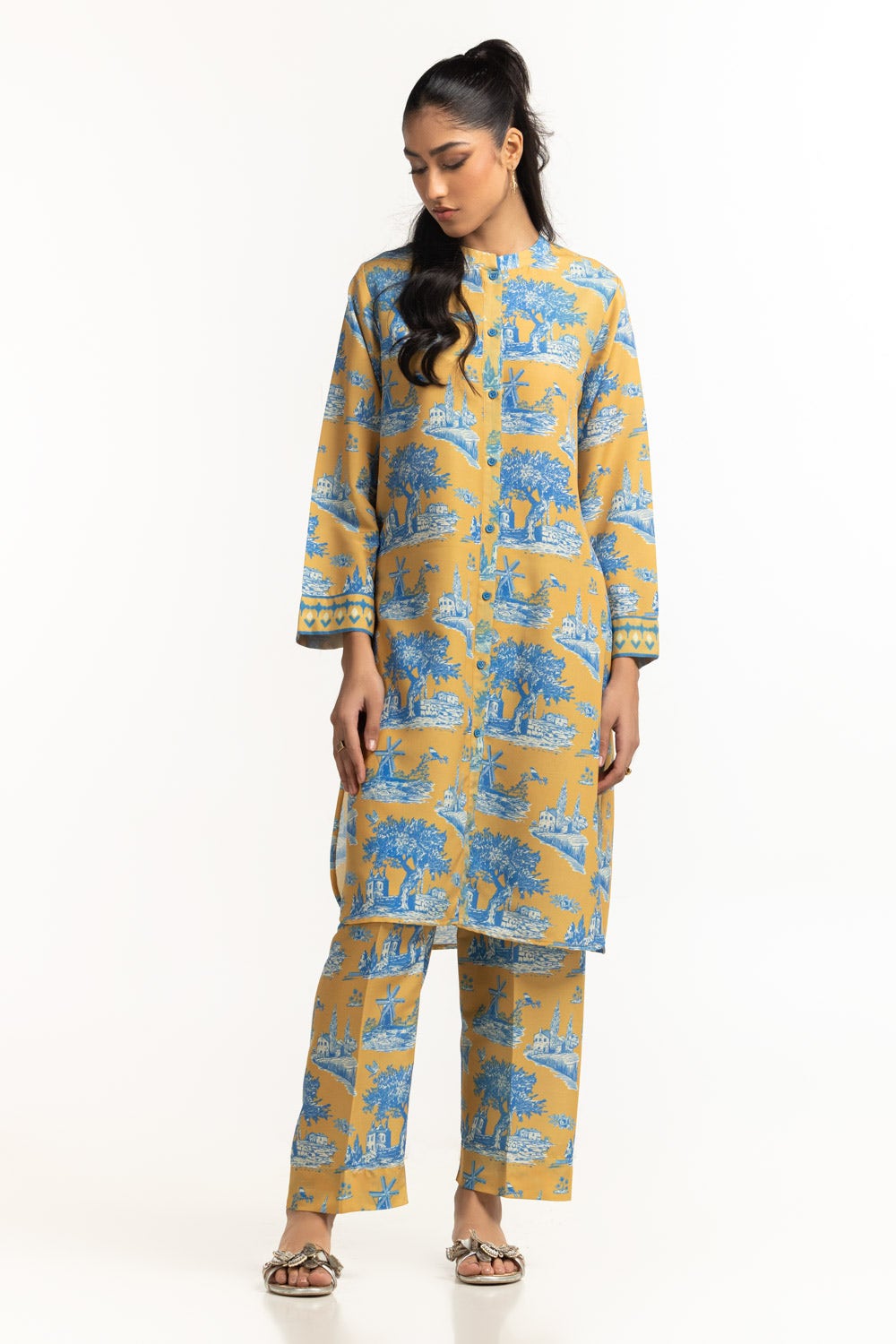 Gul Ahmed Ready to Wear 2 Piece Poly Cambric Printed Co-Ord Set IPST-44505