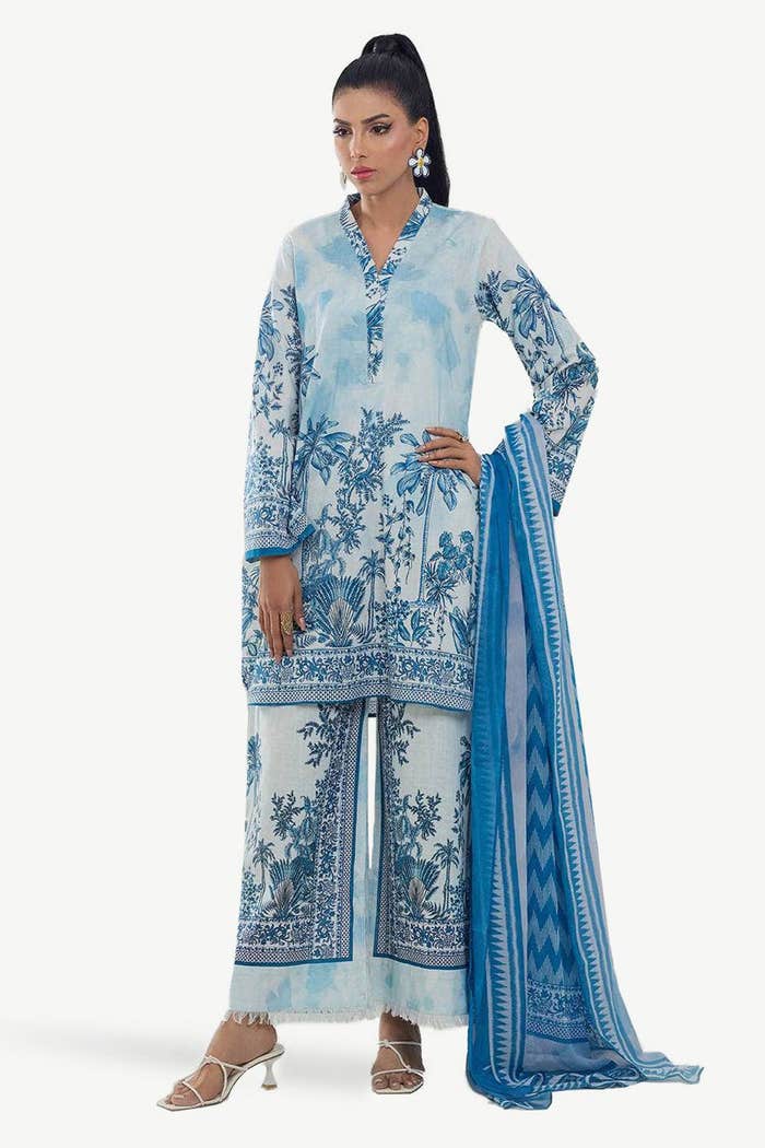 Gul Ahmed Ready to Wear 3 Piece Printed Cross Slub Suit IPSTD-44115