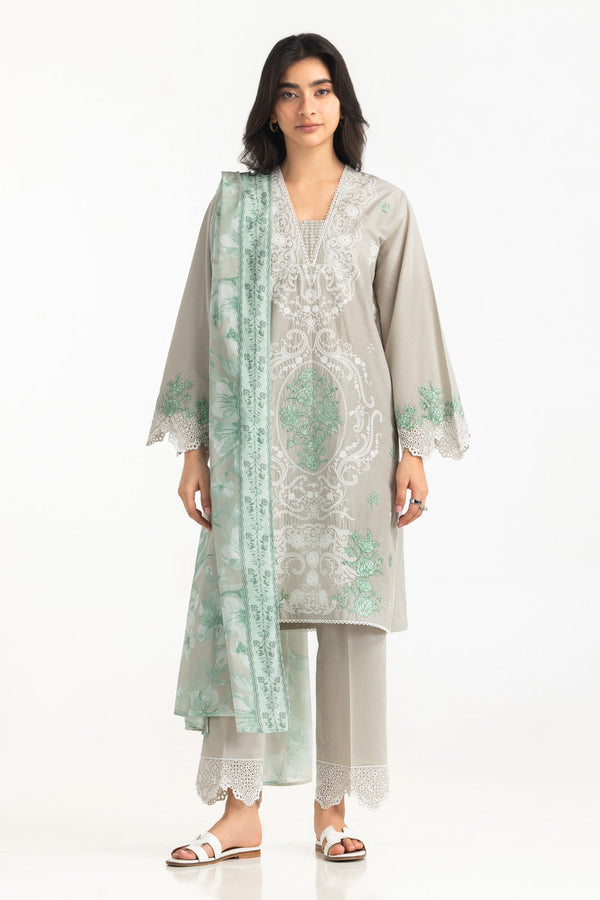 Gul Ahmed 3 Piece Ready to Wear Embroidered Lawn Suit - IUSTKSD-2334