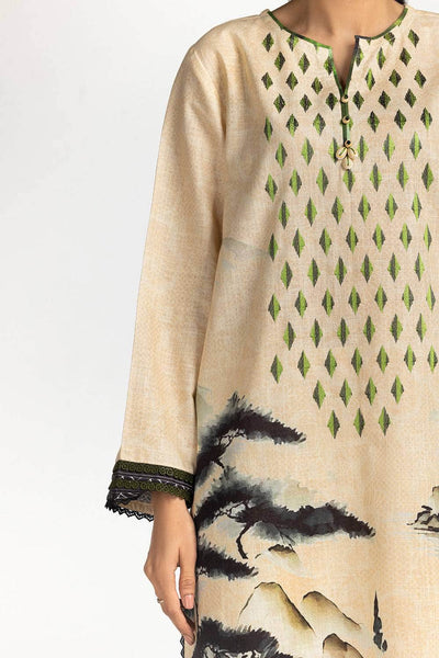 Gul Ahmed Ready to Wear 3PC Khaddar Printed With Embroidered Suit IUSTKSD-317