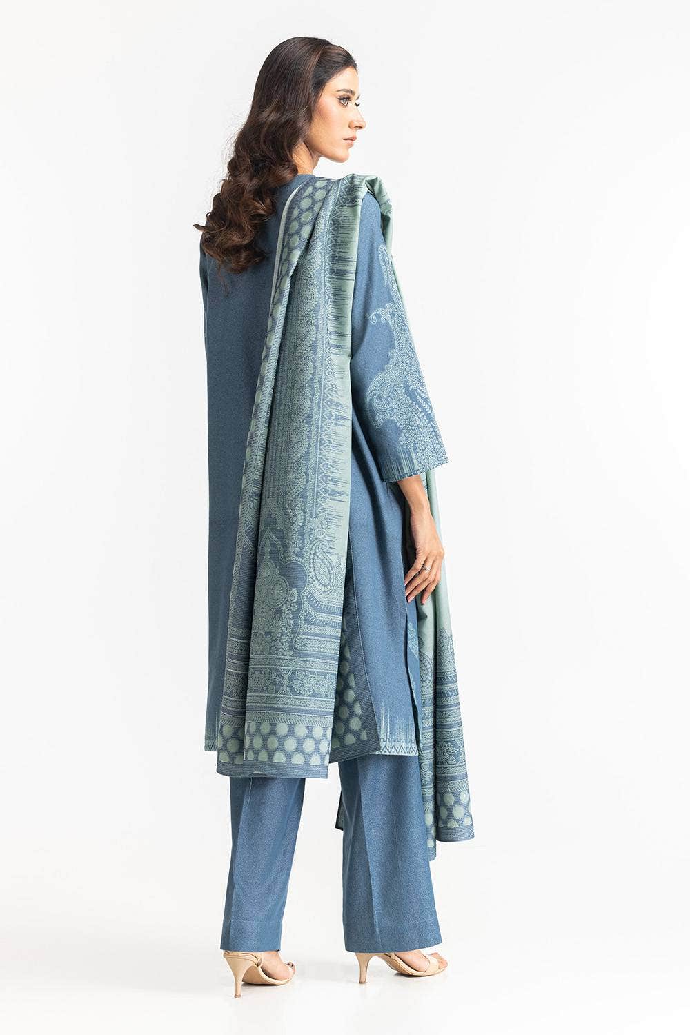 Gul Ahmed Ready to Wear 3 Piece Jacquard Suit IUSTKSD-325