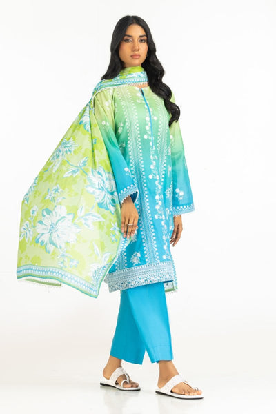 Gul Ahmed Ready to Wear 3PC Printed Lawn Suit With Embroidered IUSTKSD-327