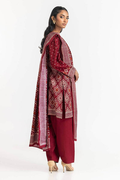 Gul Ahmed Ready to Wear 3 Piece Khaddar Printed Suit IUSTKSD-328