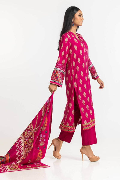 Gul Ahmed Ready to Wear 3 Piece Printed Linen Suit IUSTKSD-337