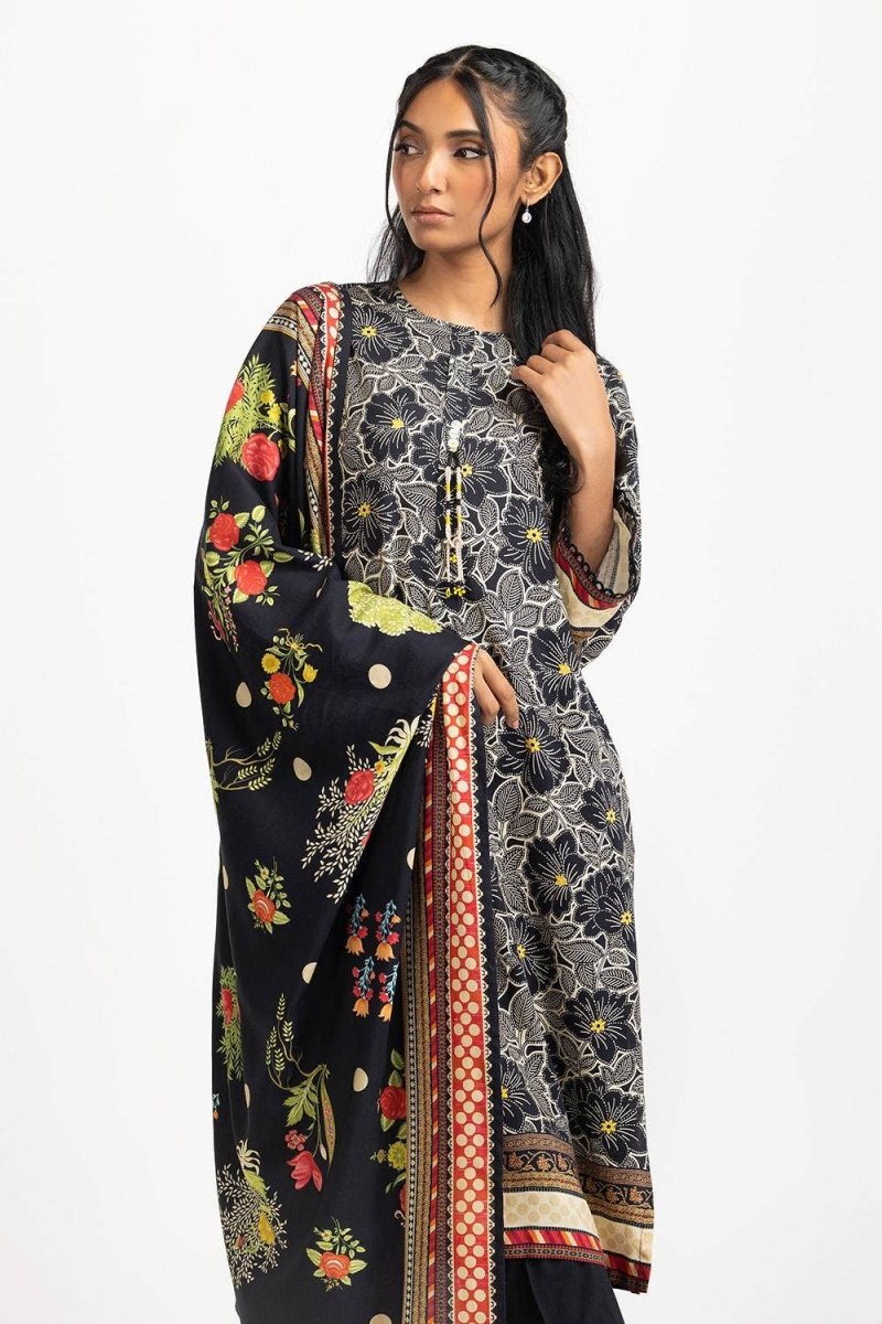 Gul Ahmed Ready to Wear 3 Piece Linen Printed Suit IUSTKSD-356