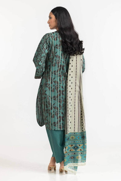 Gul Ahmed Ready to Wear 3 Piece Khaddar Printed With Embroidered Suit IUSTKSD-359