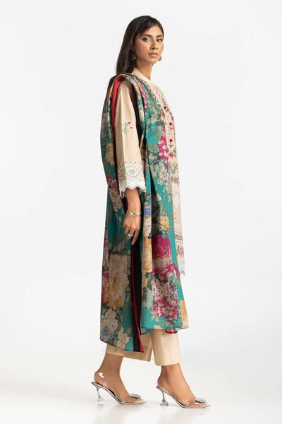 Gul Ahmed Ready to Wear 3 Piece Schiffli Embroidered Lawn Suit IUSTKSD-380