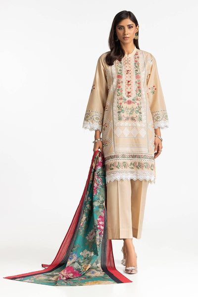 Gul Ahmed Ready to Wear 3 Piece Schiffli Embroidered Lawn Suit IUSTKSD-380