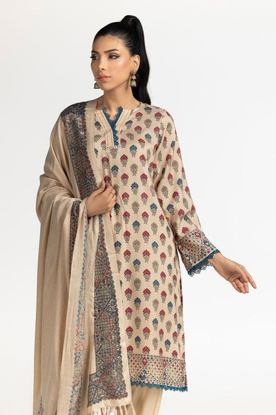 Gul Ahmed Ready to Wear 3 Piece Linen Printed Suit IUSTKSD-385