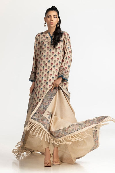 Gul Ahmed Ready to Wear 3 Piece Linen Printed Suit IUSTKSD-385