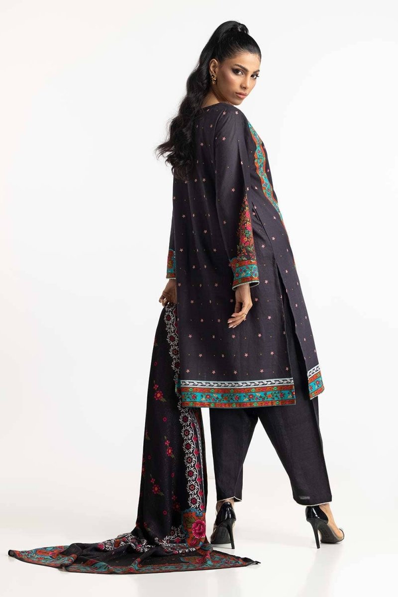 Gul Ahmed Ready to Wear 3 Piece Khaddar Printed Suit IUSTKSD-392