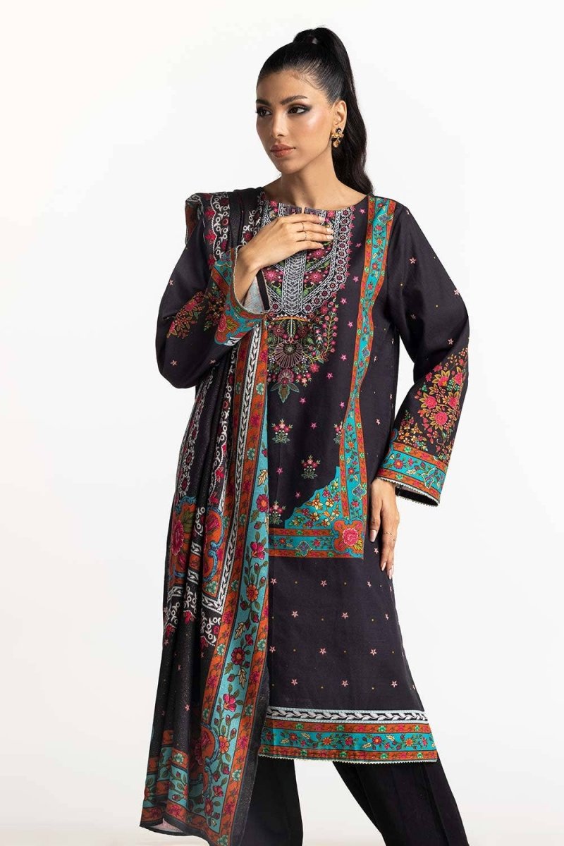 Gul Ahmed Ready to Wear 3 Piece Khaddar Printed Suit IUSTKSD-392