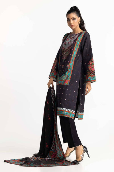 Gul Ahmed Ready to Wear 3 Piece Khaddar Printed Suit IUSTKSD-392