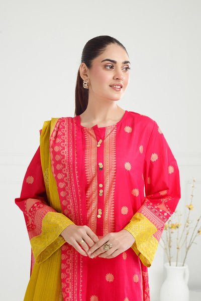 Gul Ahmed Ready to Wear 3PC Lawn Gold Printed Suit IUSTKSD-414