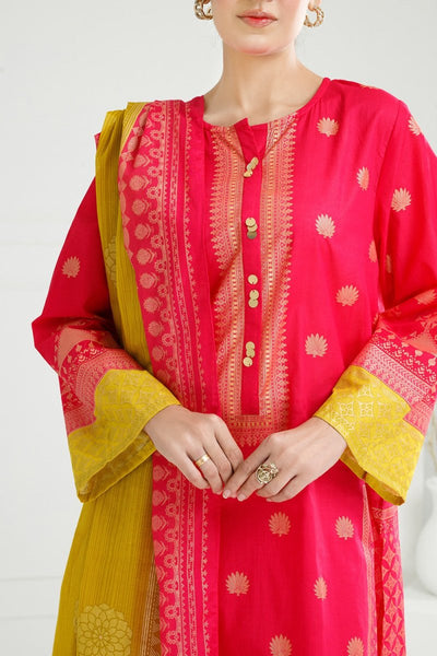 Gul Ahmed Ready to Wear 3PC Lawn Gold Printed Suit IUSTKSD-414