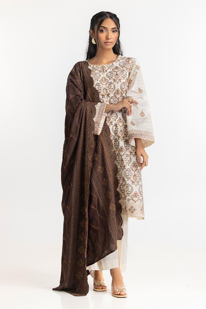 gul ahmed winter dresses Gul Ahmed MJ-32063 Winter Glamour Collection  Sara Clothes