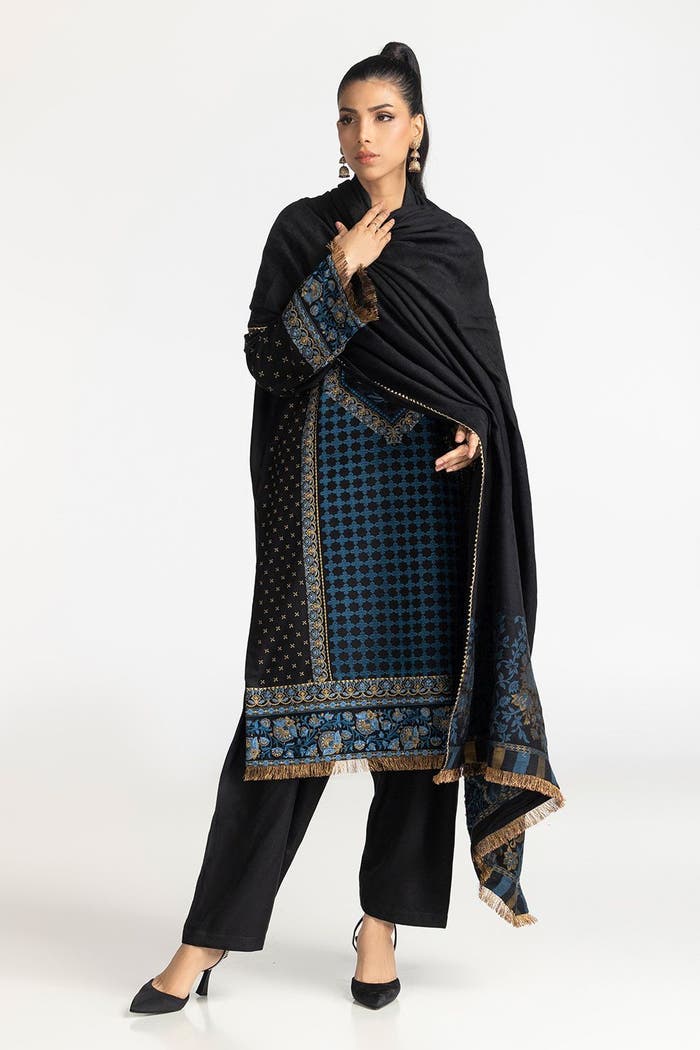Gul Ahmed Ready to Wear 3 Piece Acrylic Embroidered Suit IUSTKSD-439