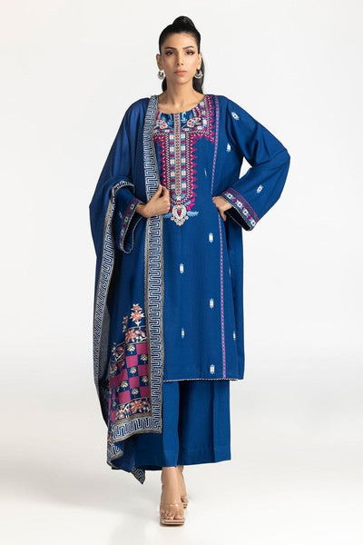 Gul Ahmed Ready to Wear 3 Piece Karandi Embroidered Suit IUSTKSD-441