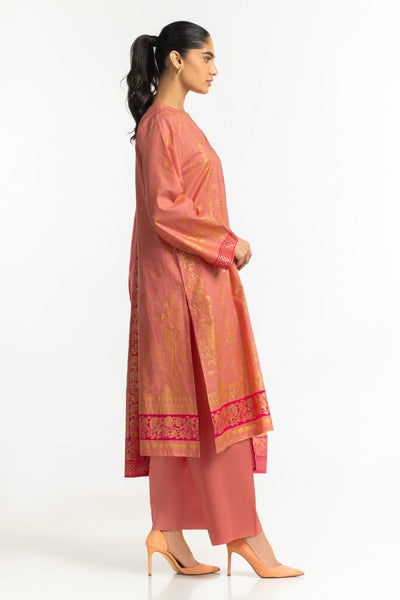 Gul Ahmed Ready to Wear 3PC Lawn Gold Printed Suit IUSTKSD-457