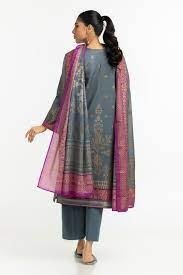 Gul Ahmed Ready to Wear 3PC Gold Printed Lawn Suit IUSTKSD-458