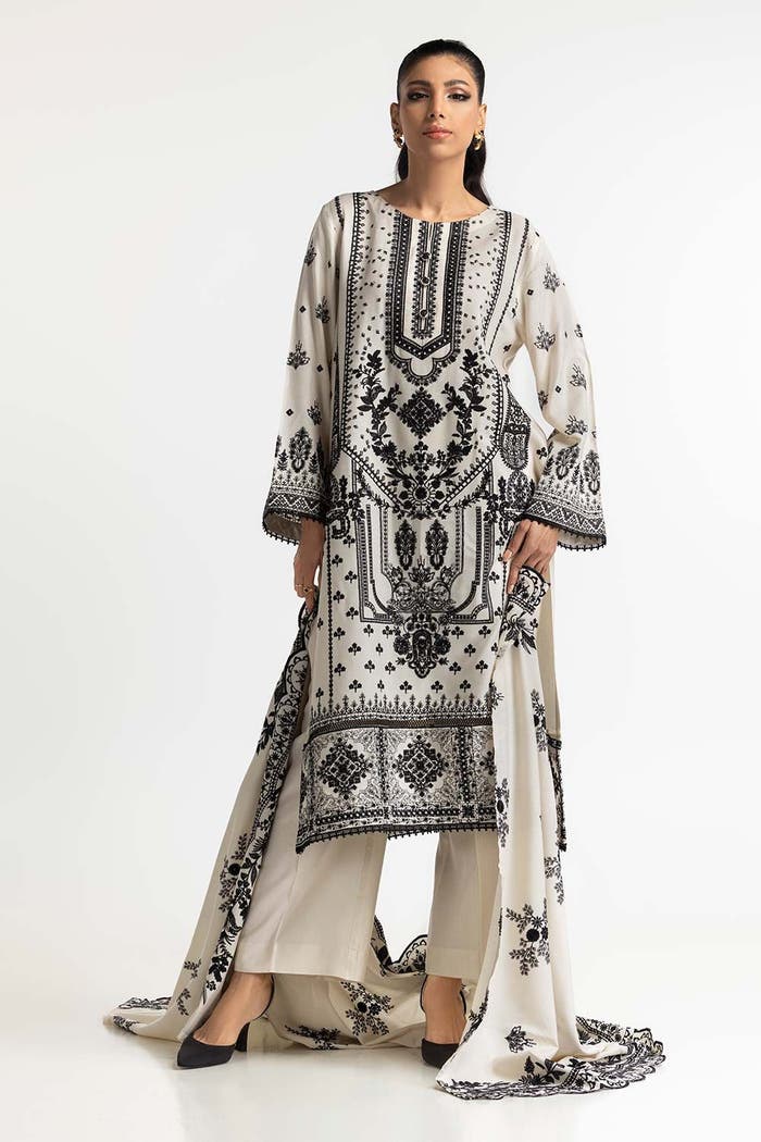 Gul Ahmed Ready to Wear 3 Piece Acrylic Embroidered Suit IUSTKSD-469