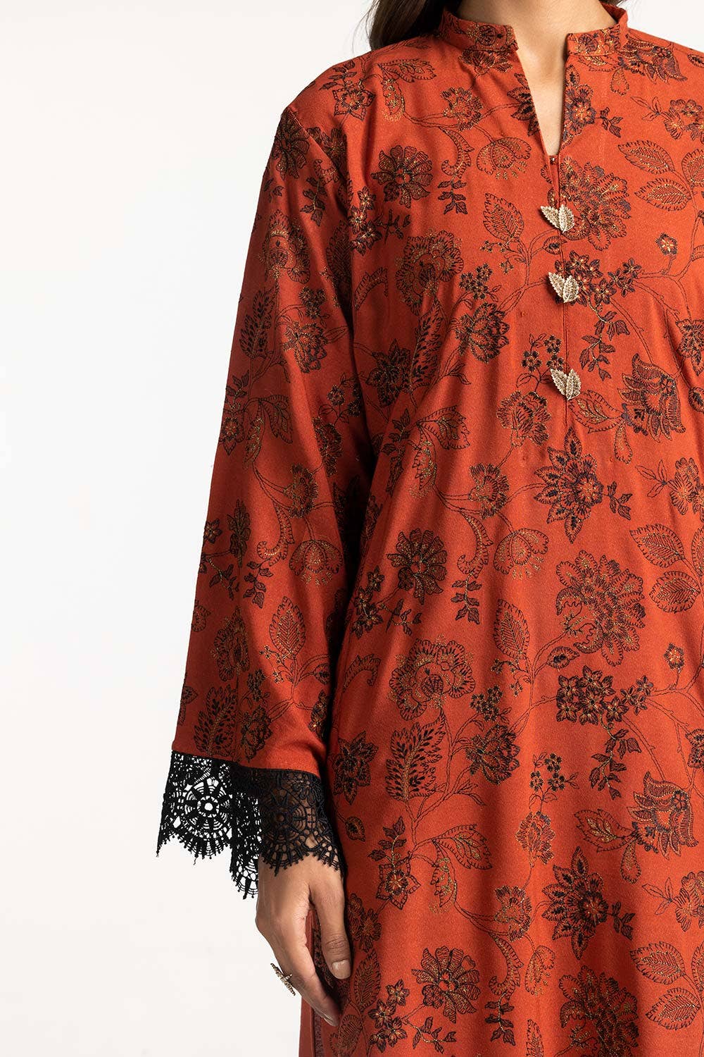 Gul Ahmed Ready to Wear 3 Piece Karandi Embroidered Suit IUSTKSD-470