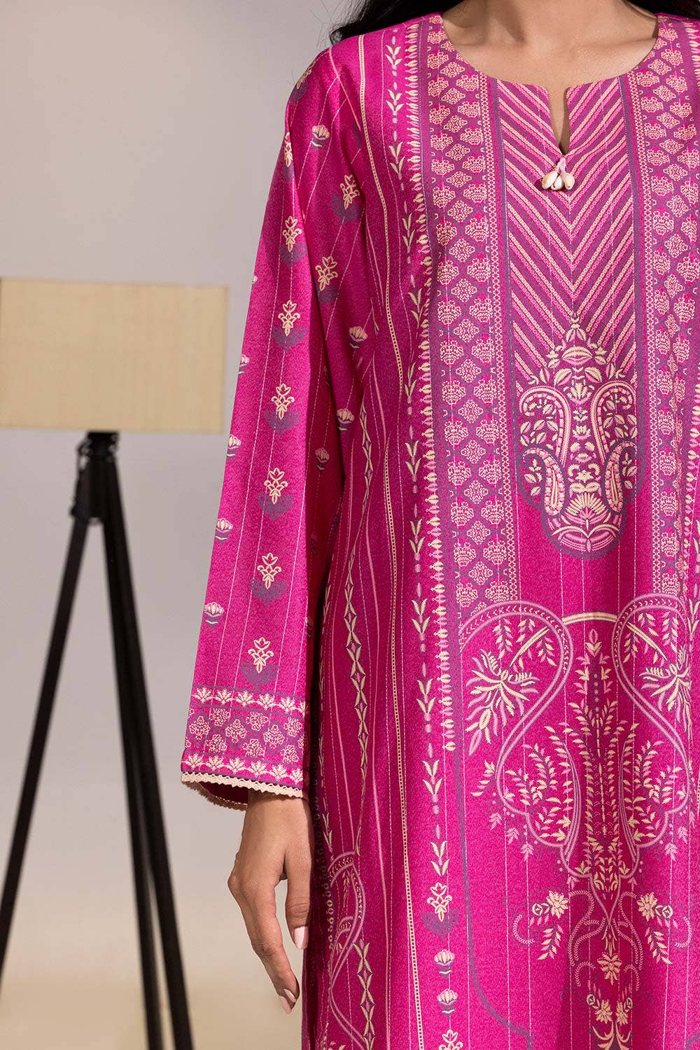 Gul Ahmed Ready to Wear 3 Piece Karandi Embroidered And Lacquer Printed Suit IUSTKSD-476