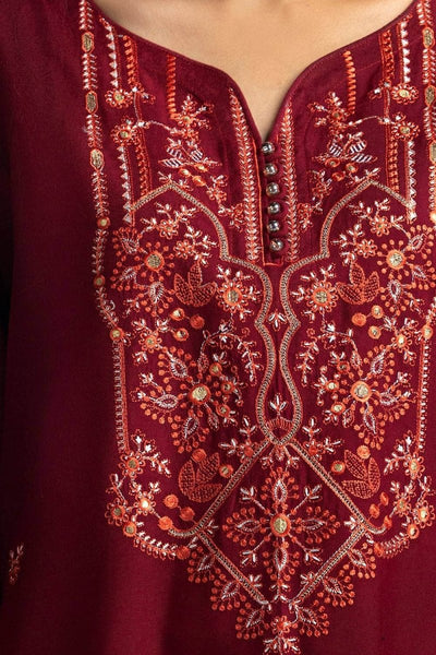 Gul Ahmed Ready to Wear 3 Piece Acrylic Embroidered Suit IUSTKSD-494