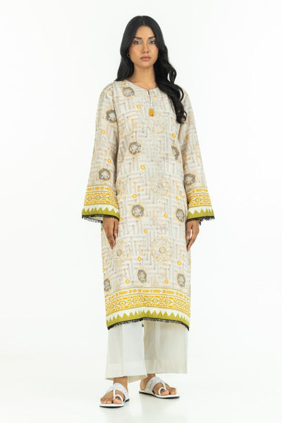 Gul Ahmed Ready to Wear 3PC Lawn Printed Suit With Embroidered IUSTKSD-498