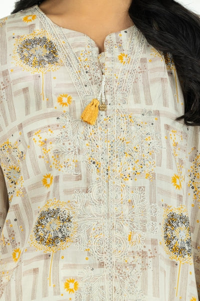 Gul Ahmed Ready to Wear 3PC Lawn Printed Suit With Embroidered IUSTKSD-498