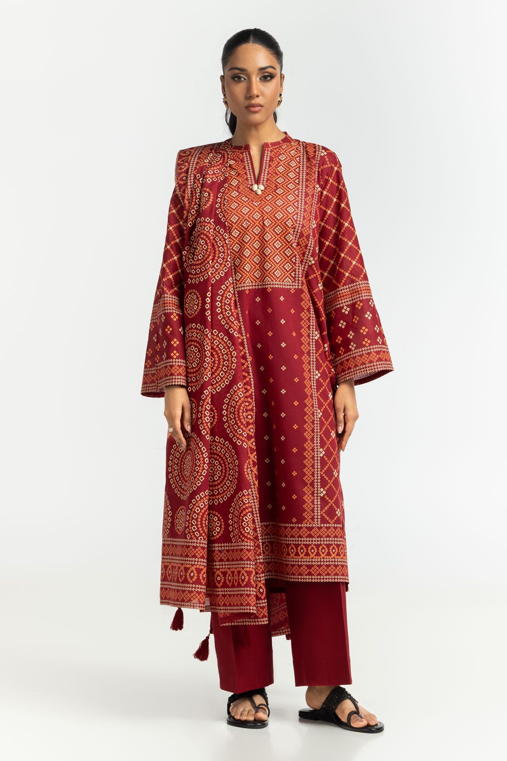 Gul Ahmed Ready to Wear 3PC Lawn Lacquer Printed Suit IUSTKSD-513