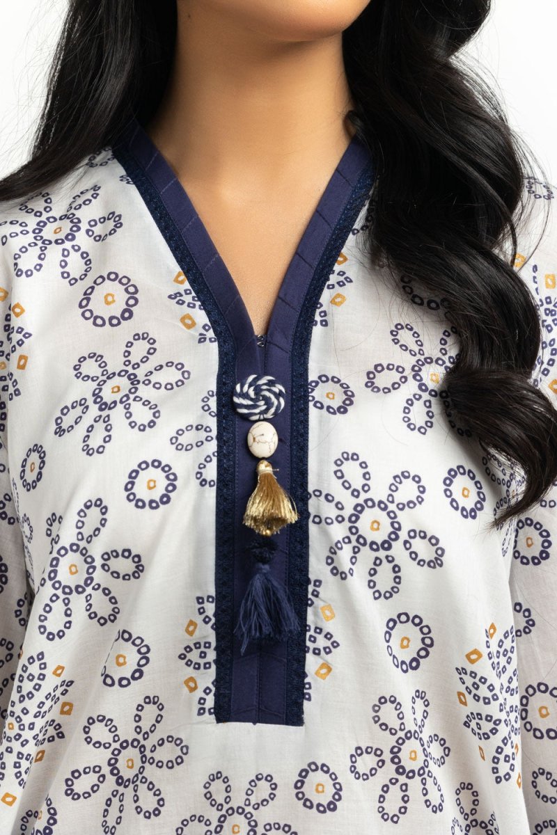 Gul Ahmed Ready to Wear 3PC Lawn Gold And Lacquer Printed Suit IUSTKSD-522