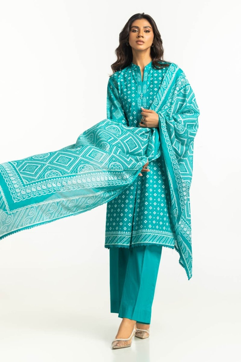 Gul Ahmed Ready to Wear 3PC Lacquer Printed Lawn Suit IUSTKSD-530