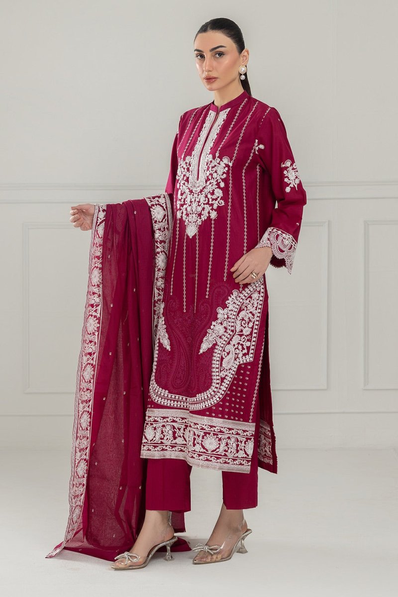 Gul Ahmed Ready to Wear 3PC Lawn Embroidered Suit IUSTKSD-534