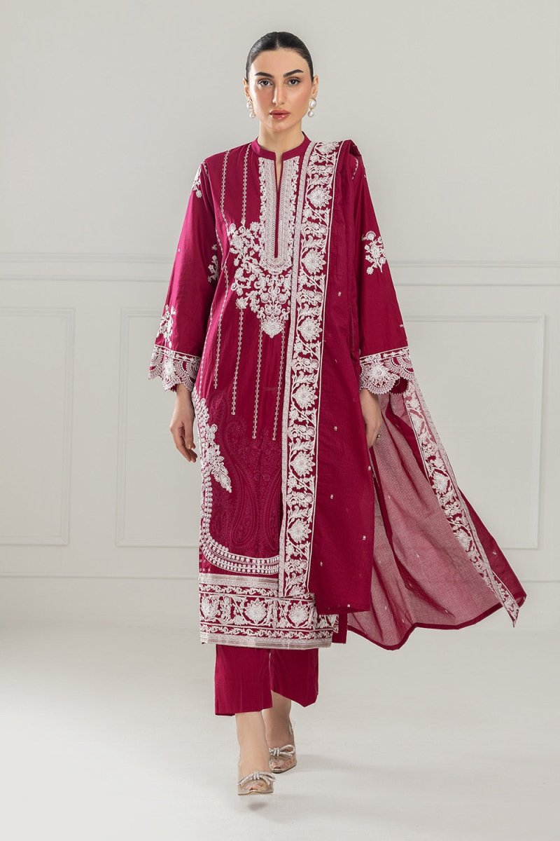Gul Ahmed Ready to Wear 3PC Lawn Embroidered Suit IUSTKSD-534