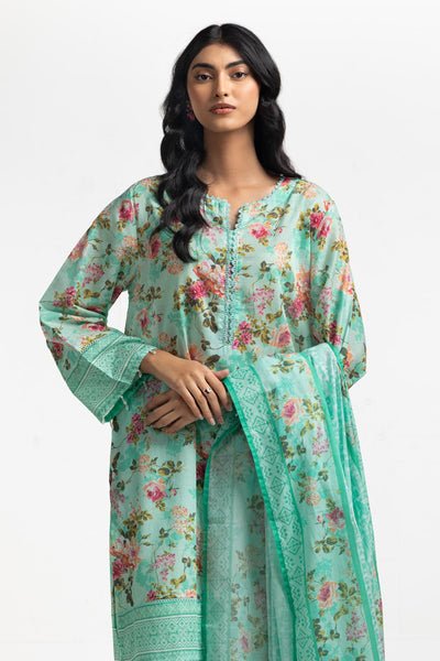 Gul Ahmed Ready to Wear 3PC Lawn Printed Embroidered Suit IUSTKSD-548