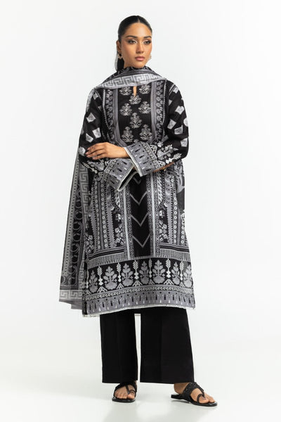 Gul Ahmed Ready to Wear 3PC Lawn Printed Suit With Embroidered IUSTKSD-551