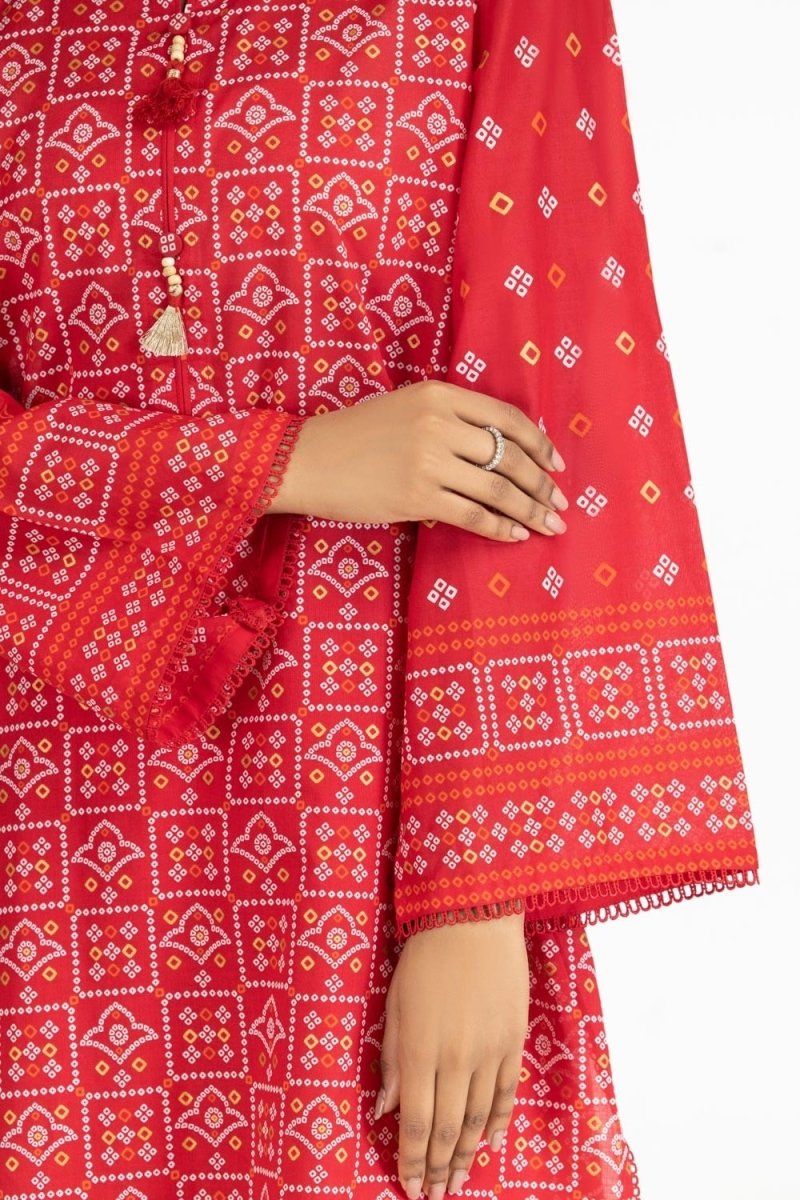 Gul Ahmed Ready to Wear 3PC Gold Printed Lawn Suit IUSTKSD-561