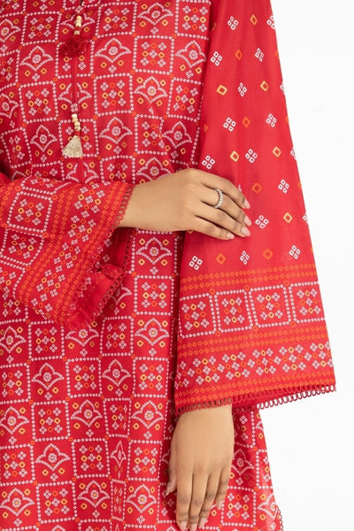 Gul Ahmed Ready to Wear 3PC Gold Printed Lawn Suit IUSTKSD-561