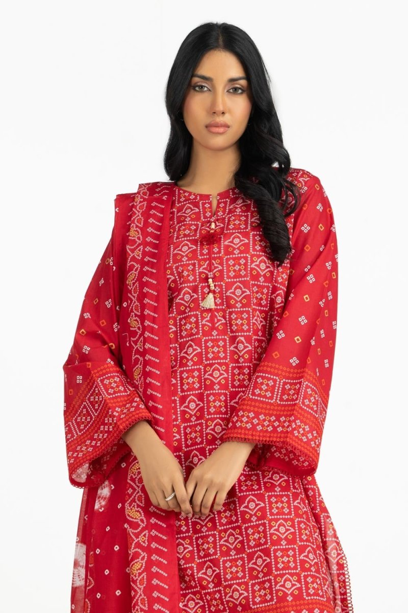 Gul Ahmed Ready to Wear 3PC Gold Printed Lawn Suit IUSTKSD-561
