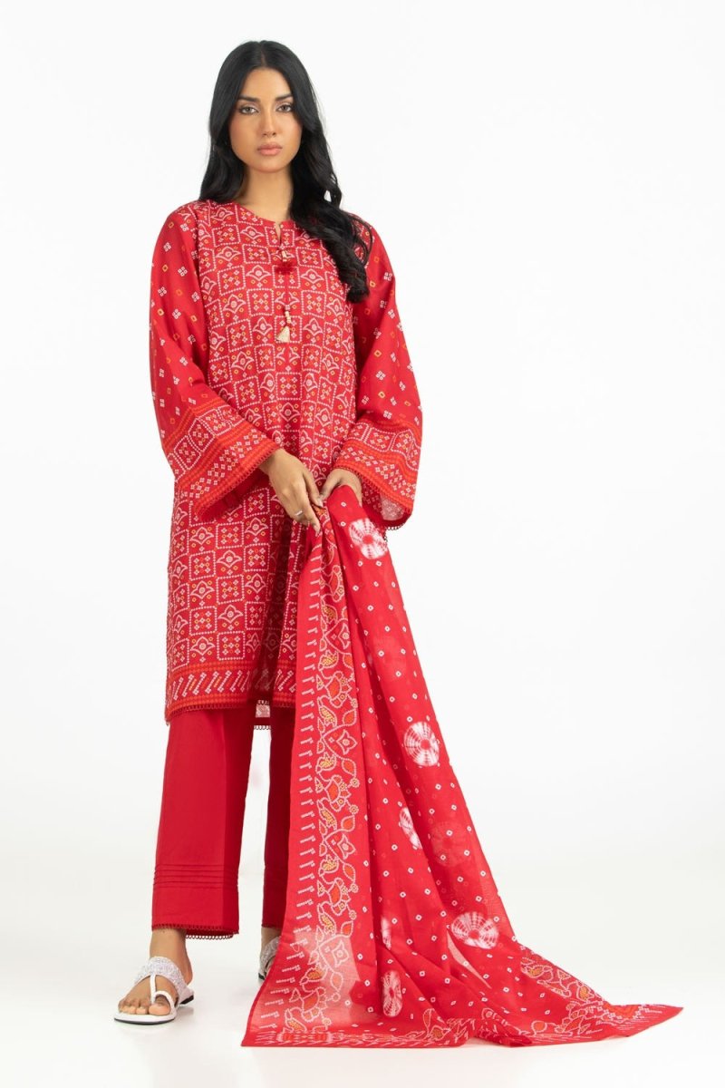 Gul Ahmed Ready to Wear 3PC Gold Printed Lawn Suit IUSTKSD-561