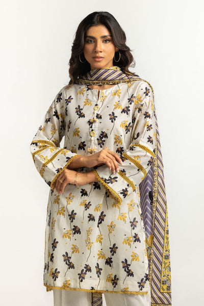 Gul Ahmed Ready to Wear 3PC Lawn Printed Suit IUSTKSD-577